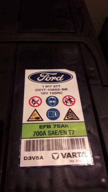 Originele FORD 12V 75Ah START-STOP Accu's beschikbaar voor biedingen
