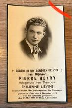 Pierre Henry, 18e ligne, 10 mai 1940, Hees Albert Canal, Enlèvement ou Envoi, Image pieuse