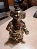 Retro zilveren spaarpot clown 15 H en 9 Br, Antiek en Kunst, Ophalen