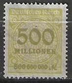 Allemagne 1923 - Yvert 305 - Reich allemand - 500 Mn (ZG), Envoi, Non oblitéré