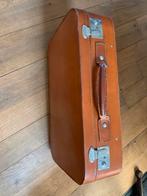 Prachtige lederen Engelse reiskoffer, Ophalen, Gebruikt, 50 tot 60 cm, Slot