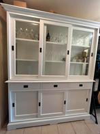 Massief houten buffetkast vitrinekast landelijk, Maison & Meubles, Enlèvement, Comme neuf