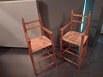 vintage retro , kinderstoel met rieten zitting 2 stuks., Antiek en Kunst, Ophalen