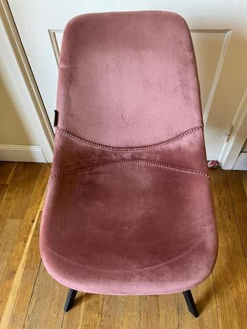 4 x Dutch Bone Franky oud roze velvet beschikbaar voor biedingen