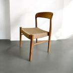 Massief houten stoel met gewoven zitting & armleuning, Antiek en Kunst, Ophalen