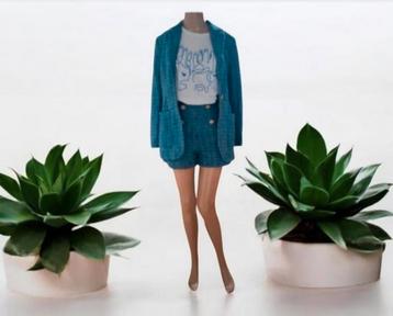 ✨ Costume, blazer, short, t-shirt SANDRO PARIS Taille 34/36, Sandro Paris, Enlèvement ou Envoi, Taille 36 (S), Comme neuf