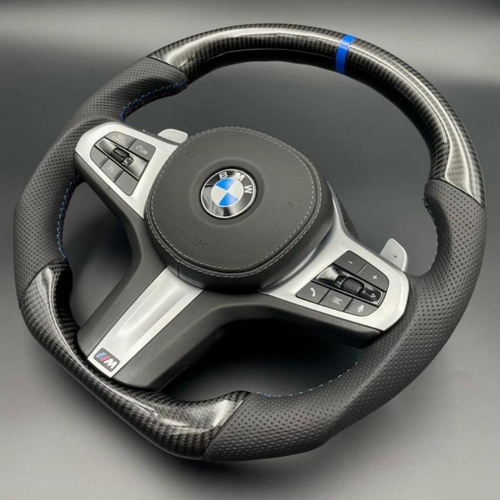 BMW stuur carbon leer compleet sportief vlak, Auto-onderdelen, Besturing, BMW, Nieuw, Ophalen of Verzenden