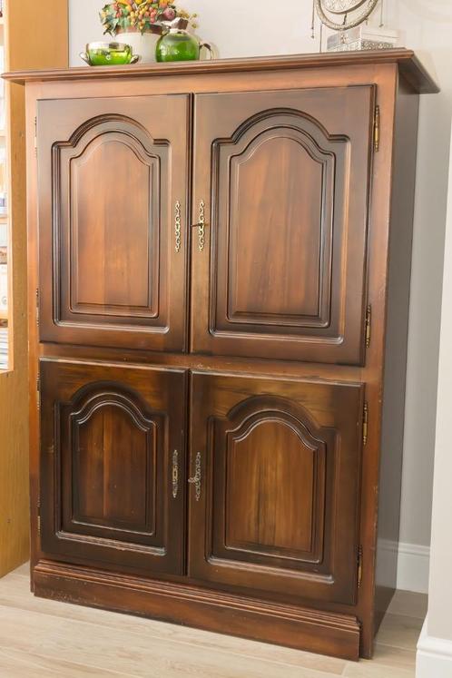 Massieve kast in kerselaar, Huis en Inrichting, Kasten | Boekenkasten, Gebruikt, 100 tot 150 cm, 150 tot 200 cm, 25 tot 50 cm