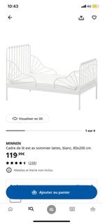 lit extensible MINNEN blanc ikea, Enfants & Bébés, Lit mezzanine ou Lit superposé, 70 à 85 cm, Enlèvement, 180 cm ou plus