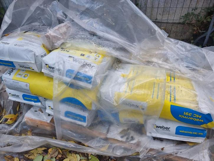 Weber MC391 lijmmortel – 10 zakken nieuw (Mechelen), Doe-het-zelf en Bouw, Metselstenen, Nieuw, Ophalen