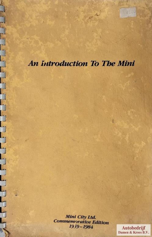 An introduction to the Mini, Auto diversen, Handleidingen en Instructieboekjes, Ophalen of Verzenden