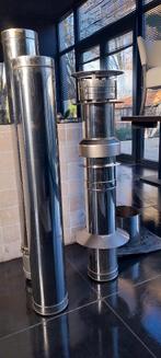 Kachelpijp RVS dubbelwandig 150mm totaal 3m, Huis en Inrichting, Kachels, Ophalen, Gebruikt