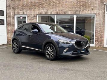 Mazda CX-3 2.0 SKY-G Pure Edition / 106000km / 12m waarborg, Auto's, Mazda, Voorwielaandrijving, 4 cilinders, Blauw, Leder en Stof