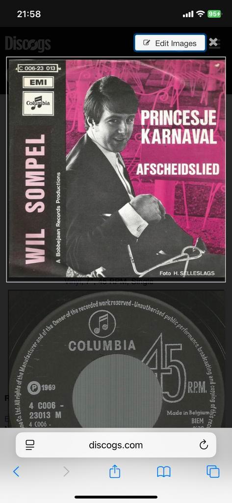 Will sompel singels + lp’s (volledige collectie), Cd's en Dvd's, Vinyl Singles, Single, Ophalen