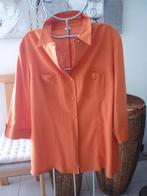 Blouse chemisier manche 3/4, lin/polyester taille 44, Taille 42/44 (L), Enlèvement ou Envoi, Neuf, Orange