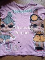 T shirt fille lol 4/6 ans, Comme neuf, Primark, Manches courtes, Rose