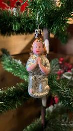 Oud Kerst Ornament, Engel met Spunn glass vleugels., Diversen, Ophalen of Verzenden