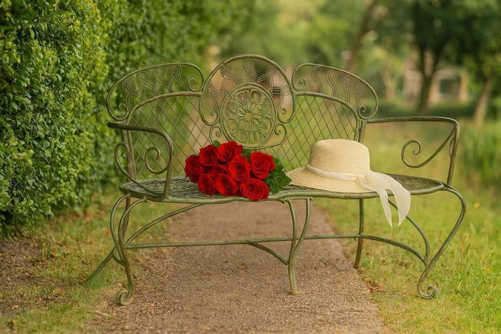 tuinbank barok , metaal, Tuin en Terras, Tuinstekers, Nieuw, Ophalen of Verzenden