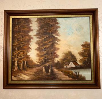 Tableau peint signée années 1960 beschikbaar voor biedingen