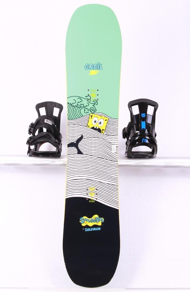 120 kinder snowboard SALOMON GRAIL, Black/turquoise, Sport en Fitness, Snowboarden, Gebruikt, Board, Verzenden