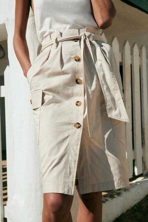 NIEUW H&M Sahara-rok, Kleding | Dames, Rokken, Nieuw, Maat 36 (S), Beige, Onder de knie, Ophalen of Verzenden