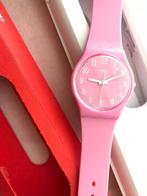swatch roze 34mm, Handtassen en Accessoires, Kunststof, Polshorloge, Swatch, Nieuw