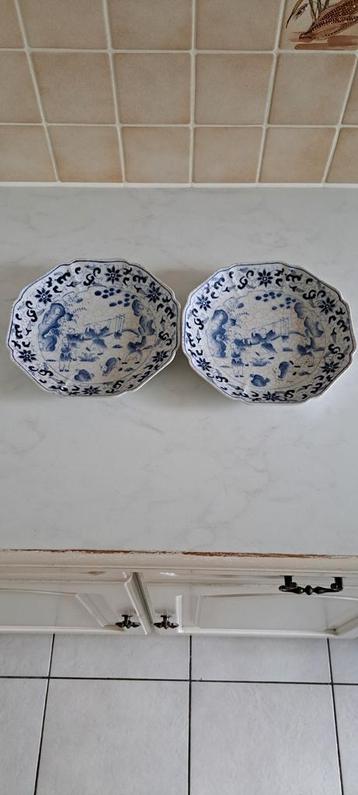 Set oude prachtige chinese bordjes.zie stempel beschikbaar voor biedingen