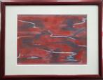 Pasteltekening ABSTRACT I / ingelijst, Antiek en Kunst, Ophalen of Verzenden