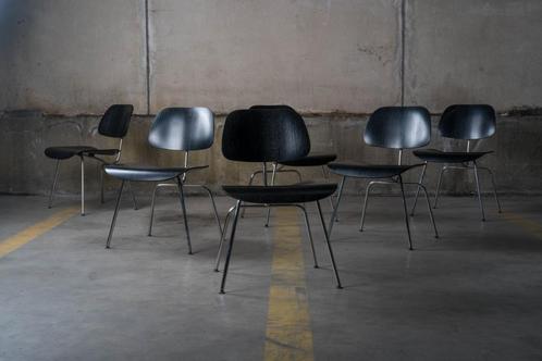 Charles & Ray Eames - Vitra DCM eetkamerstoelen (6), Huis en Inrichting, Stoelen, Gebruikt, Vijf, Zes of meer stoelen, Hout, Metaal