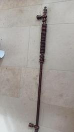Gordijnroede 115 cm met ringen en steun beugels, Ophalen, Zo goed als nieuw, Bruin, 100 tot 150 cm