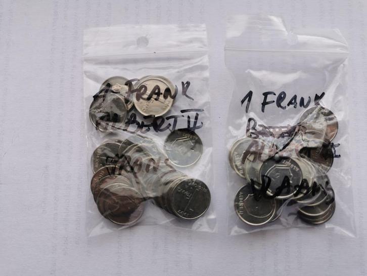 1 fr type Elstrom Kon AlBertII VL en FR, Postzegels en Munten, Munten | België, Losse munt, Metaal, Ophalen of Verzenden