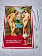 A vendre Plaque métallique de bière fruit défendu Hoegaarden, Ophalen of Verzenden, Zo goed als nieuw, Reclamebord