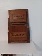 Vintage houten originele brieven/dagbladhouder, Ophalen