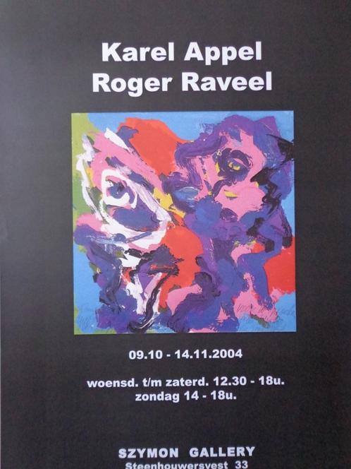 affiche Karel Appel Roger Raveel Szymon Gallery in 2004, Antiek en Kunst, Kunst | Tekeningen en Fotografie, Ophalen of Verzenden