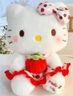 Jouet de luxe Hello Kitty rouge avec fraise (23 cm), Enlèvement ou Envoi, Neuf
