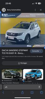 Pièce dacia sandero stepway, Autos, Dacia, Sandero Stepway, Achat, Particulier, Essence