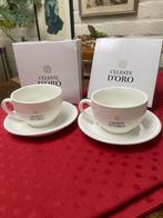 kopjes en schoteltjes (2x) Celeste D’Oro, Ophalen of Verzenden, Zo goed als nieuw, Overige materialen, Kop en/of schotel
