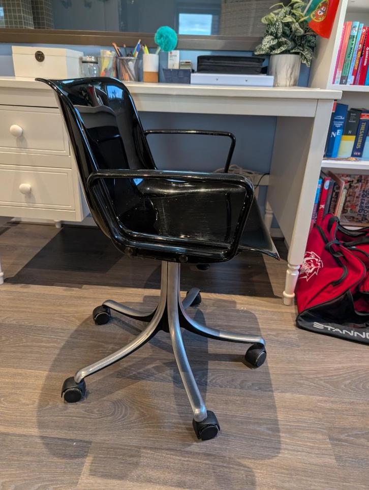 Vintage bureaustoel, Osvaldo Borsani voor Tecno, Huis en Inrichting, Bureaustoelen, Gebruikt, Bureaustoel, Zwart, Ophalen