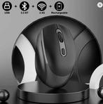 Souris optique sans fil silencieuse Bluetooth Rechargeable, Computers en Software, Muizen, Ophalen of Verzenden, Nieuw, Draadloos