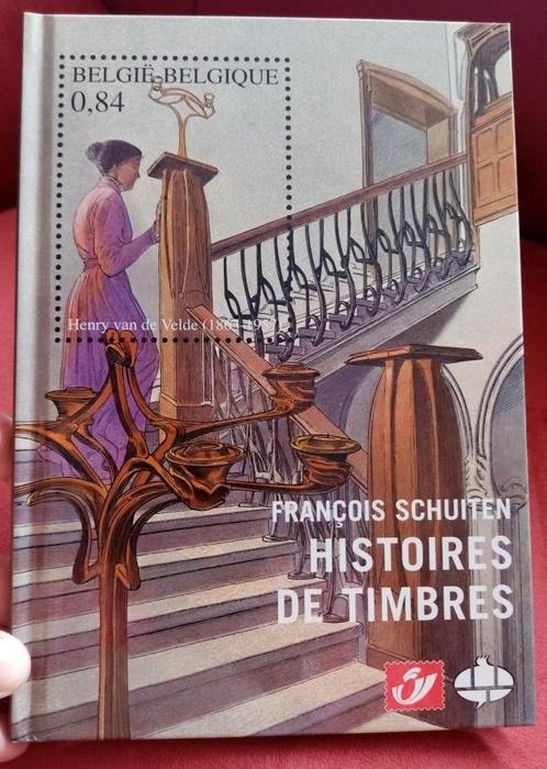 Livre-Timbres François Schuiten Histoires de Timbres, Boeken, Stripverhalen, Zo goed als nieuw, Eén stripboek, Ophalen of Verzenden