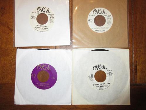 Lot de 4x Billy Butler + Artistics  Popcorn oldies Okeh, CD & DVD, Vinyles Singles, Utilisé, Single, R&B et Soul, 7 pouces, Enlèvement ou Envoi