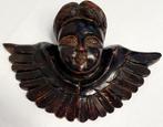 Engelhoofd  met vleugels     uit hout gesneden, Antiek en Kunst, Antiek | Religieuze voorwerpen, Ophalen of Verzenden