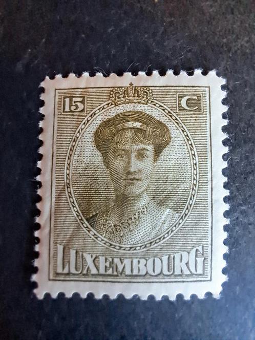 LUX - 1921 1925 Grande-Duchesse Charlotte 15c olive, Timbres & Monnaies, Timbres | Europe | Autre, Enlèvement ou Envoi