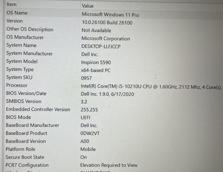 Dell Inspiron 5590 15.6" 1.6 ghz 8gb ram 512gb SSD, Computers en Software, Windows Laptops, Gebruikt, 15 inch, SSD, Minder dan 2 Ghz