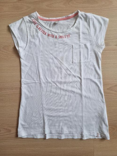 Witte T-shirt - Esprit - maat 140-146, Kinderen en Baby's, Kinderkleding | Maat 146, Zo goed als nieuw, Meisje, Shirt of Longsleeve