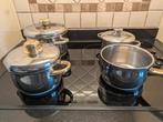 Kookpotten, Huis en Inrichting, Keuken | Potten en Pannen, Ophalen, Gebruikt, Inox, Keramische plaat