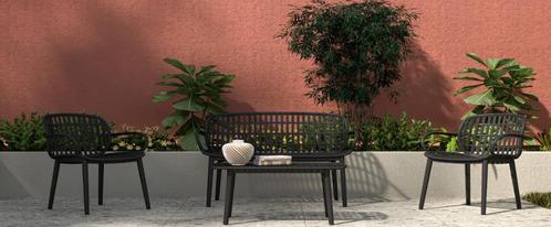 Balkon - Tuin setje, Tuin en Terras, Tuinsets en Loungesets, Nieuw, Tuinset, Kunststof, 4 zitplaatsen, Bank, Bijzettafel, Stoel