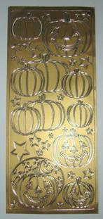 Stickers Halloween dorés : citrouille + étoiles, Collections, Comme neuf, Autres types, Enlèvement ou Envoi