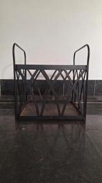 zwart metalen houtmand houtbak 36x36x30, Ophalen, Gebruikt, Houtkachel
