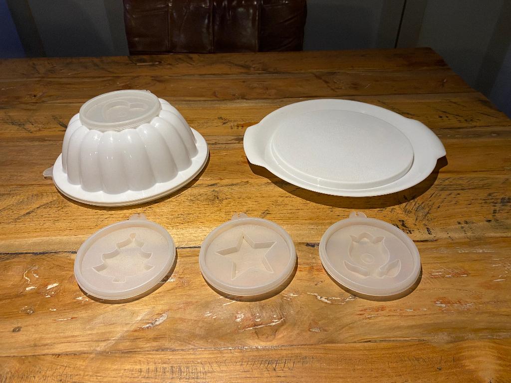 Tupperware puddingvorm, Ophalen of Verzenden, Wit